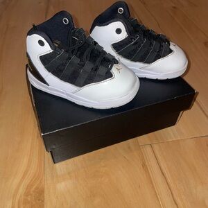 Jordan Max Aura Kids Black and White High-Top Sneakers